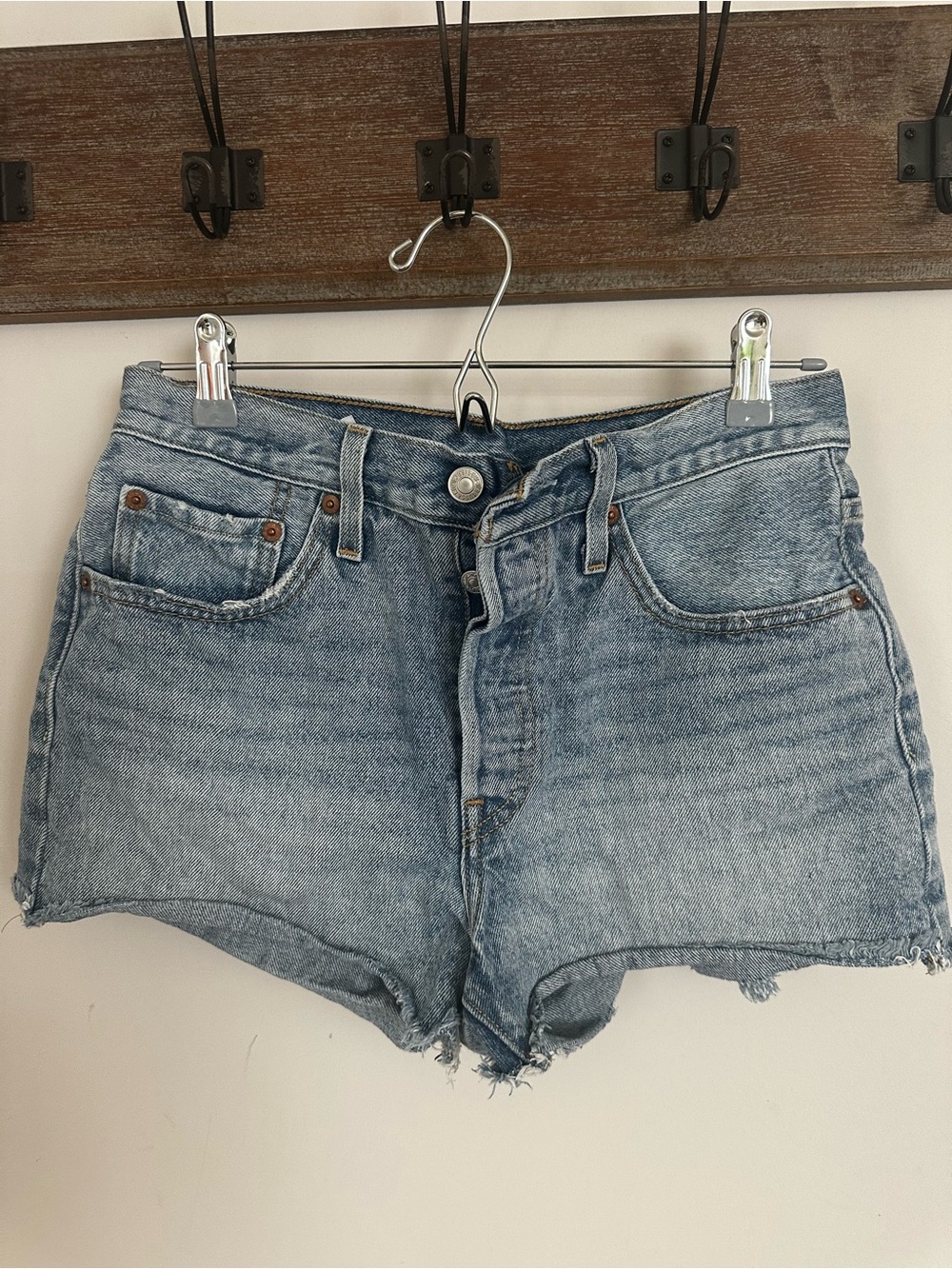 Levi's Light Blue Denim Cutoff Shorts